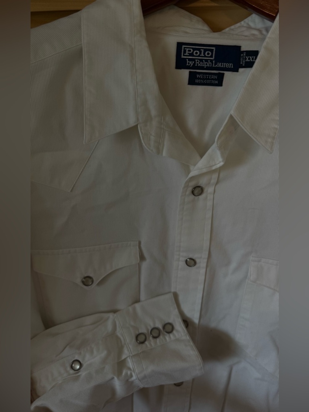 Ralph Lauren White Western Shirt VTG 90s
